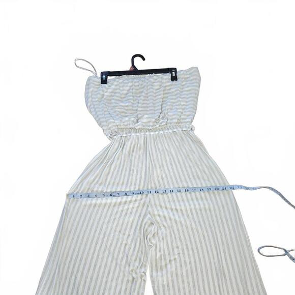 Beach Break Striped Off-Shoulder Jumpsuit - Picture 7 of 9